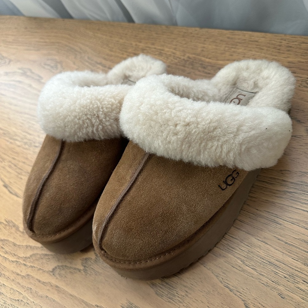 UGG Brown Shearling Slippers